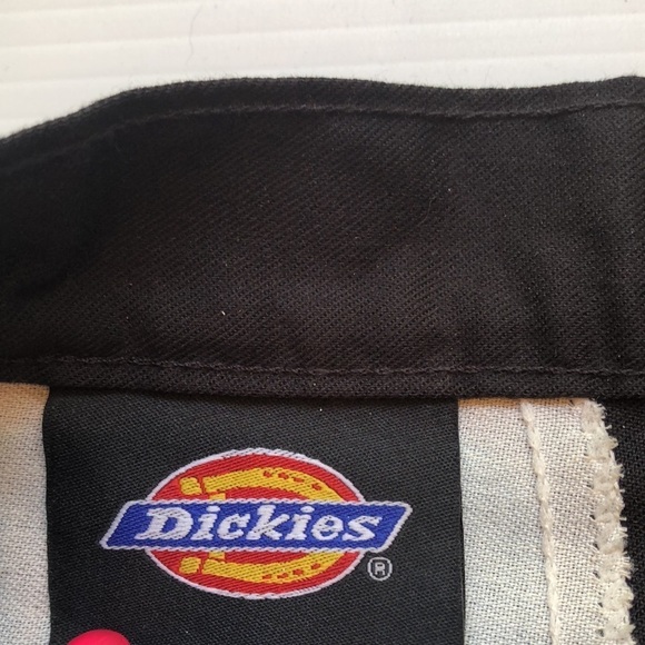 NWT DICKIES Black flat front zip shorts belt loops pockets Women’s 14 or 22 - Picture 10 of 15